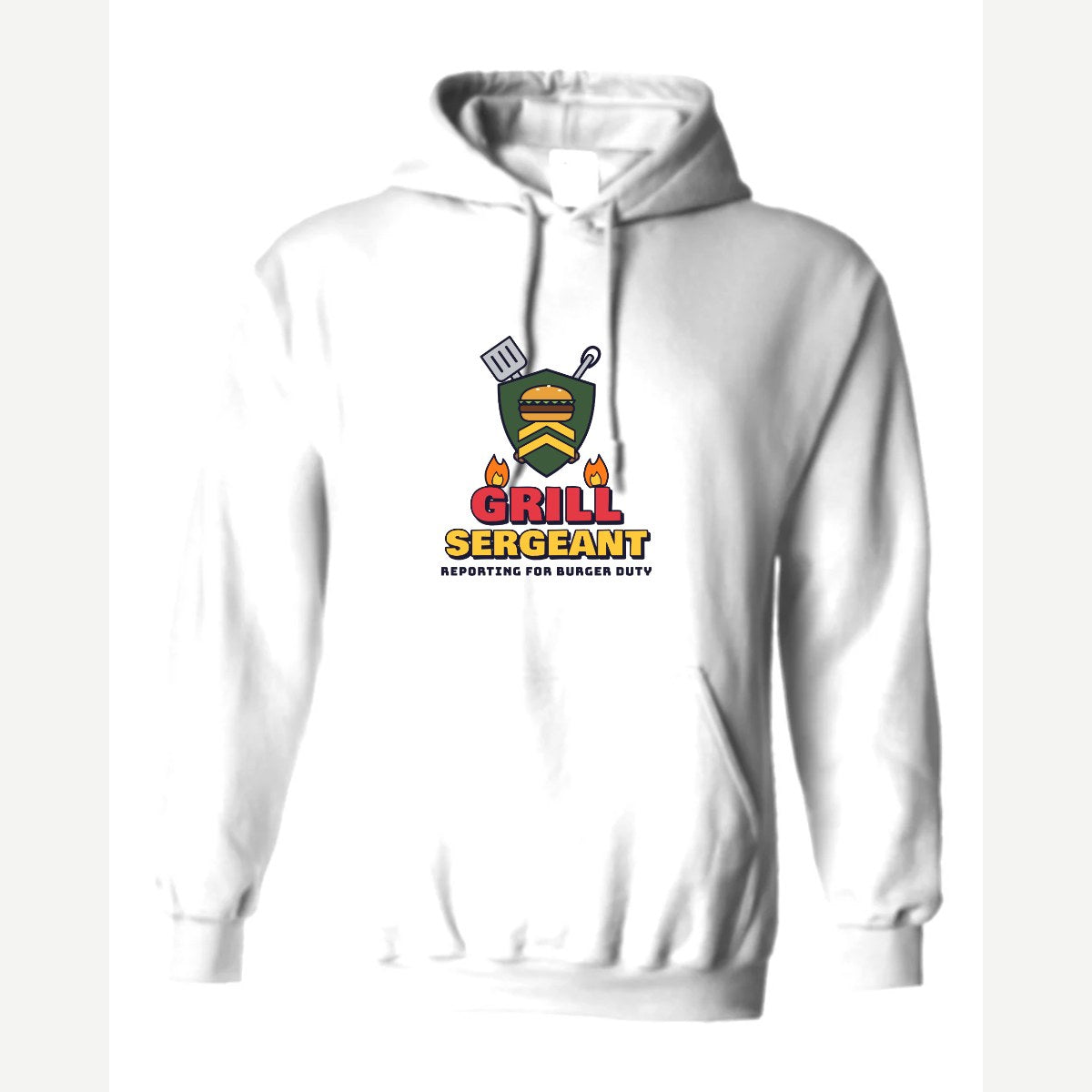 Grill Sergeant — Hoodie / White