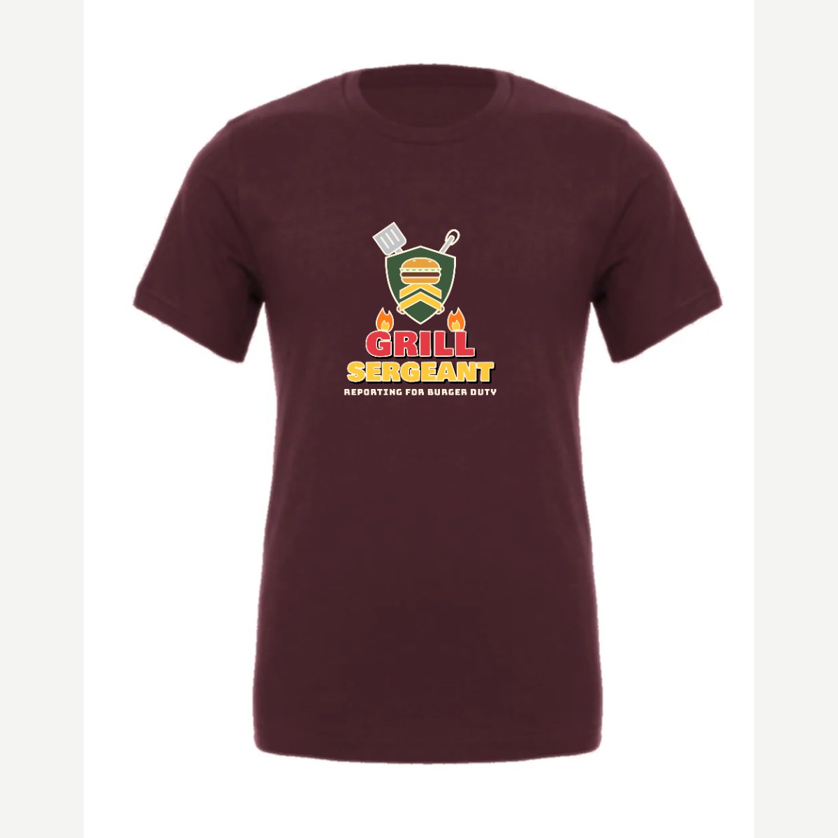 Grill Sergeant — Premium Tee / Maroon