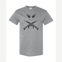 Guns & Grenades Skull and Crossbones — Classic Tee / Sport Grey