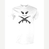 Guns & Grenades Skull and Crossbones — Classic Tee / White