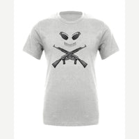 Guns & Grenades Skull and Crossbones — Premium Tee / Athletic Heather