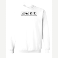 Hacker — Crewneck Sweatshirt / White