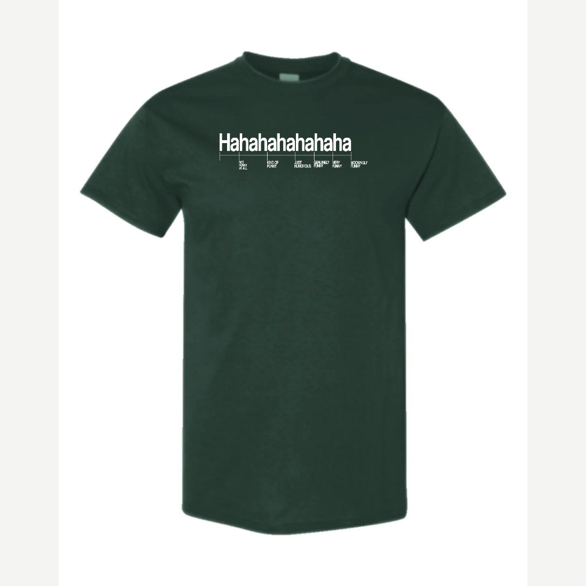Hahahahahaha (Funny Chart) — Classic Tee / Forest Green