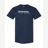 Hahahahahaha (Funny Chart) — Classic Tee / Navy