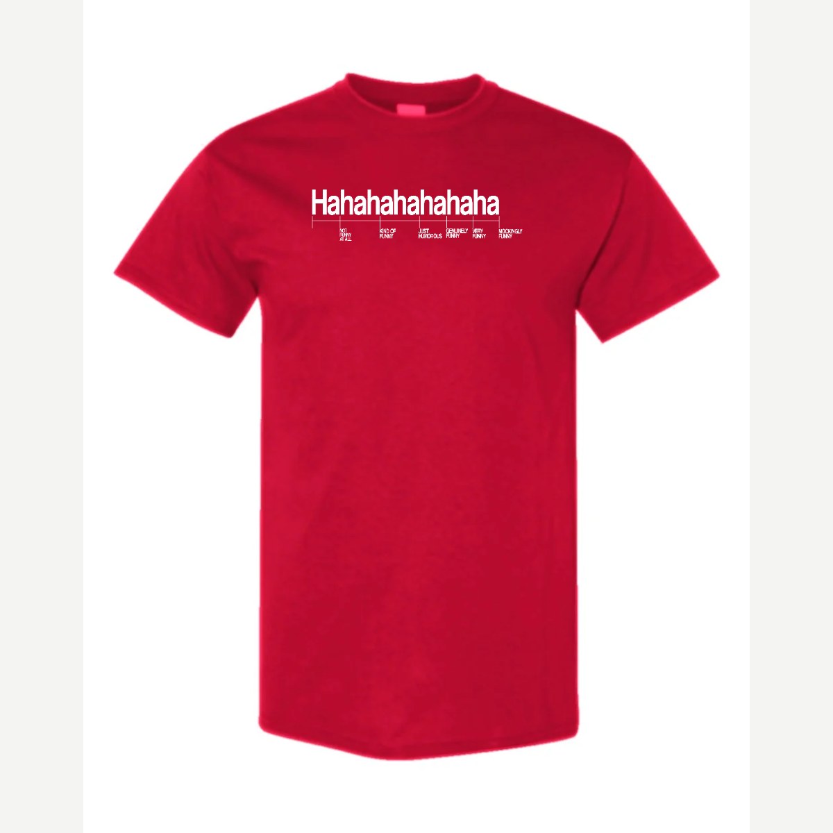 Hahahahahaha (Funny Chart) — Classic Tee / Red