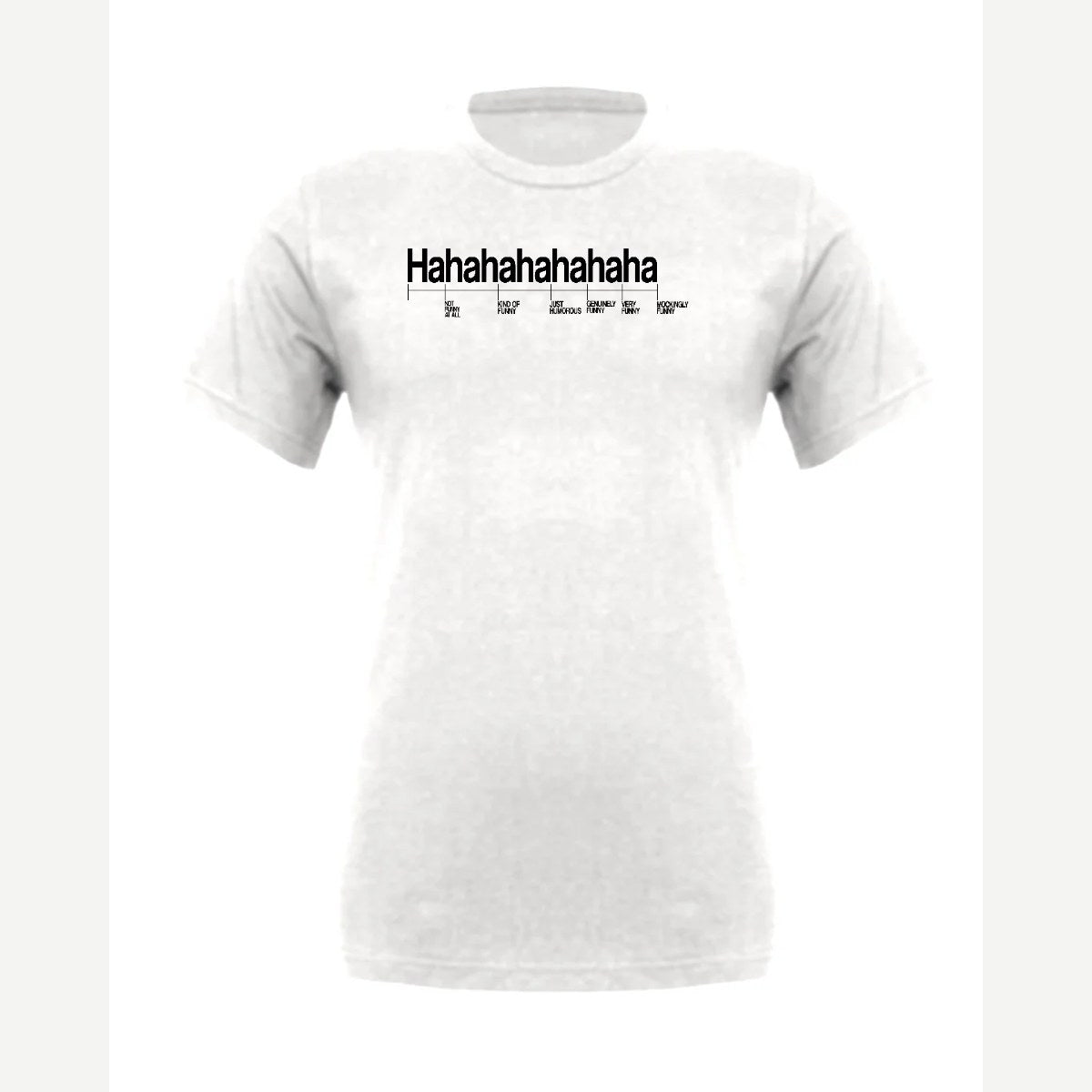 Hahahahahaha (Funny Chart) — Premium Tee / White
