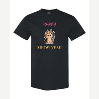 Happy Meow Year — Classic Tee / Black