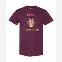 Happy Meow Year — Classic Tee / Maroon