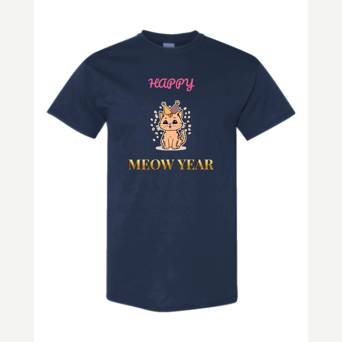 Happy Meow Year — Classic Tee / Navy