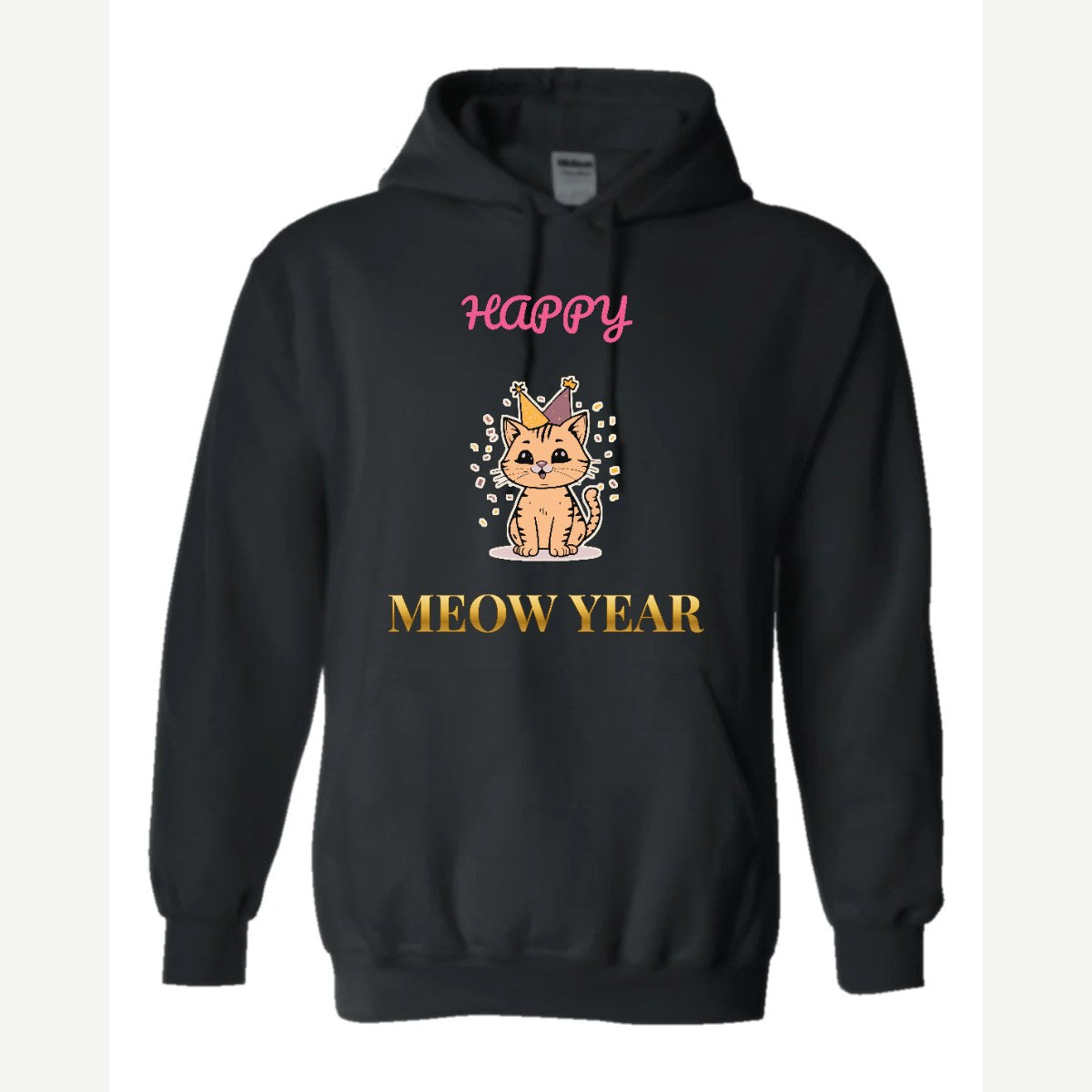 Happy Meow Year — Hoodie / Black