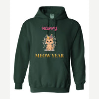 Happy Meow Year — Hoodie / Forest Green