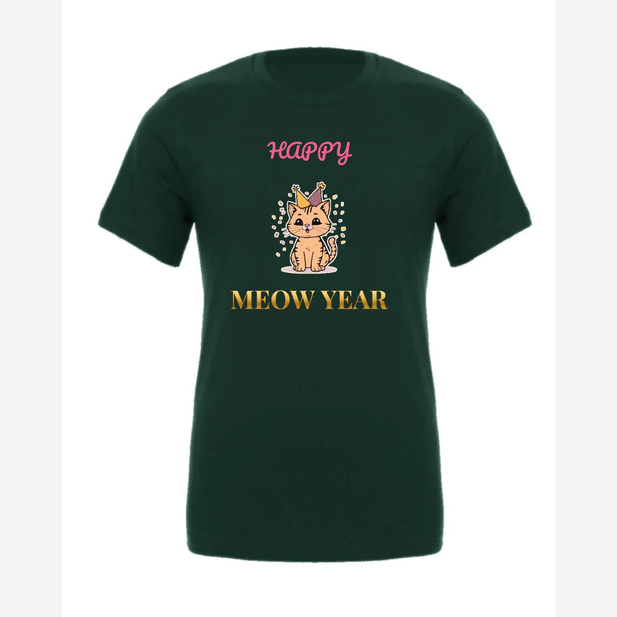 Happy Meow Year — Premium Tee / Forest