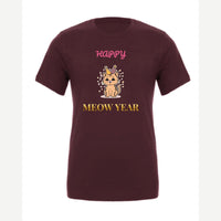 Happy Meow Year — Premium Tee / Maroon