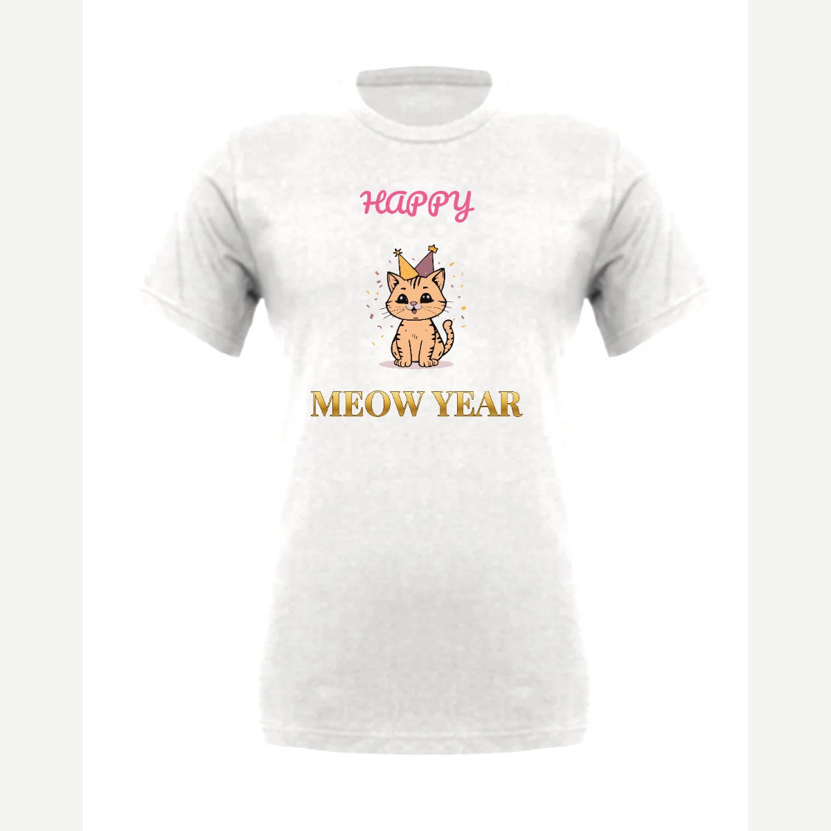 Happy Meow Year — Premium Tee / White