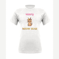 Happy Meow Year — Premium Tee / White