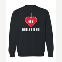 Heart Girlfriend — Crewneck Sweatshirt / Black