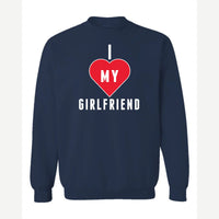 Heart Girlfriend — Crewneck Sweatshirt / Navy