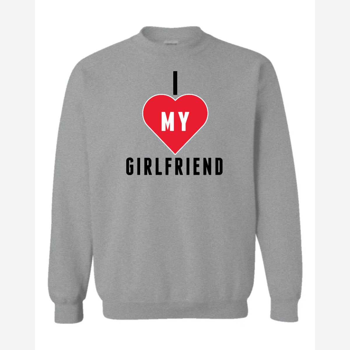 Heart Girlfriend — Crewneck Sweatshirt / Sport Grey