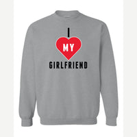 Heart Girlfriend — Crewneck Sweatshirt / Sport Grey