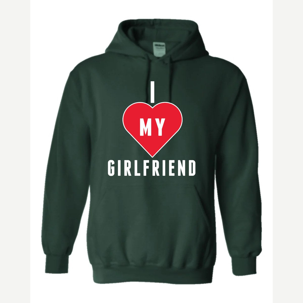 Heart Girlfriend — Hoodie / Forest Green