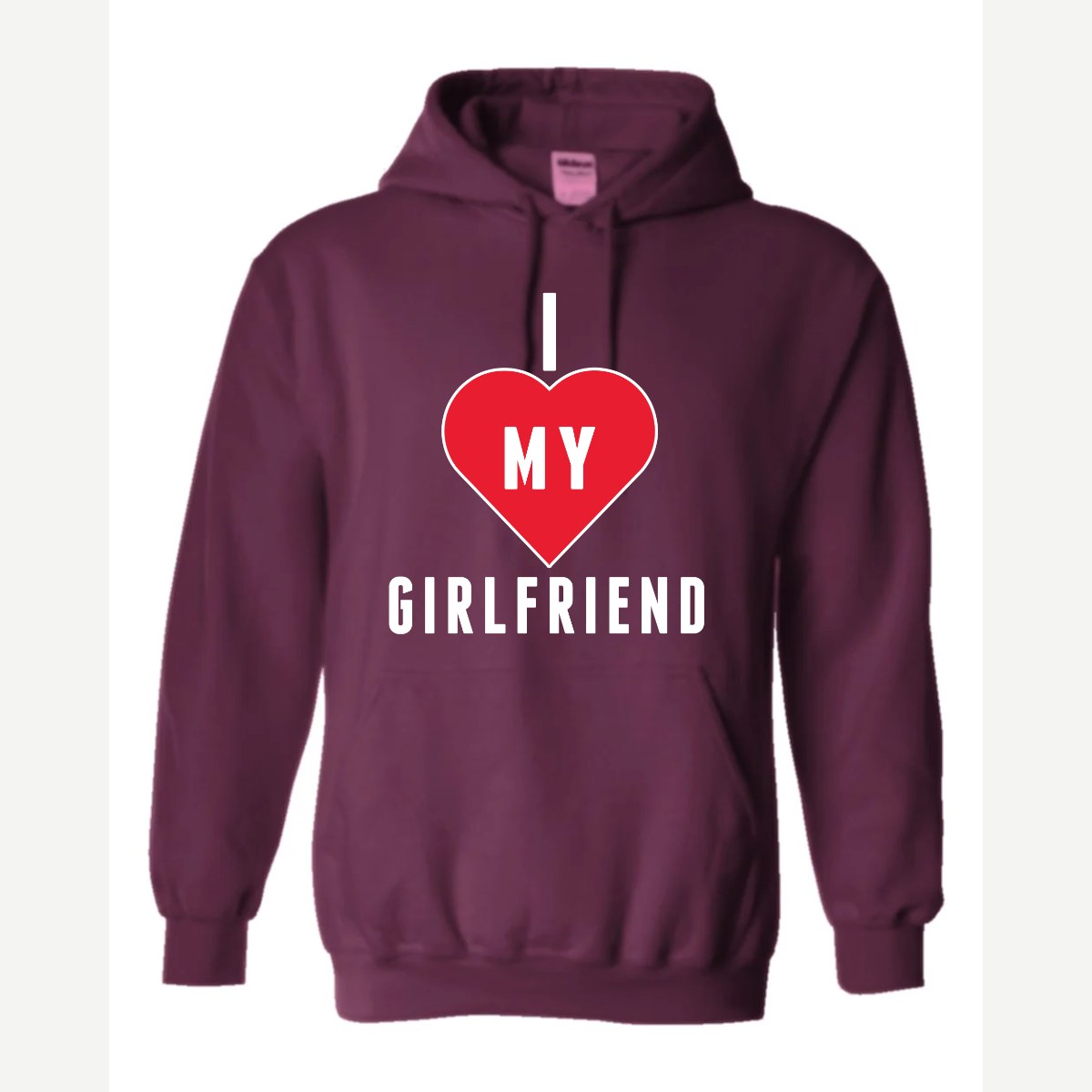 Heart Girlfriend — Hoodie / Maroon