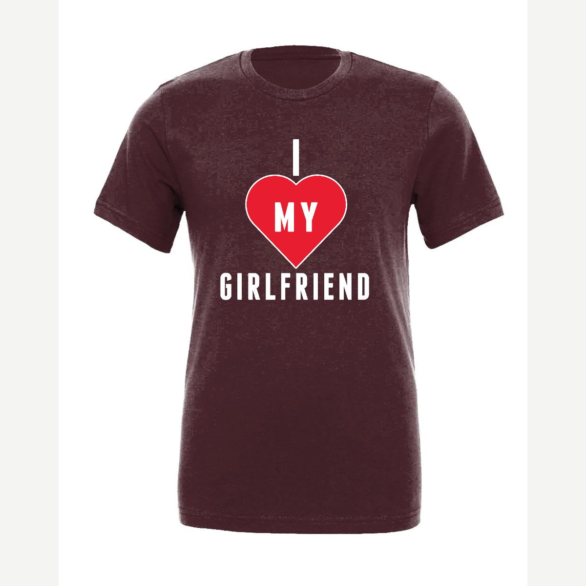 Heart Girlfriend — Premium Tee / Maroon
