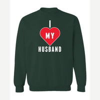 Heart Husband — Crewneck Sweatshirt / Forest Green