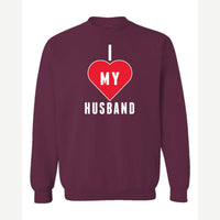 Heart Husband — Crewneck Sweatshirt / Maroon