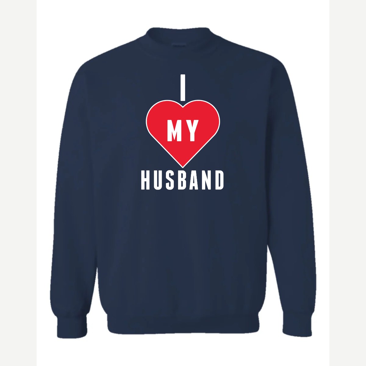 Heart Husband — Crewneck Sweatshirt / Navy