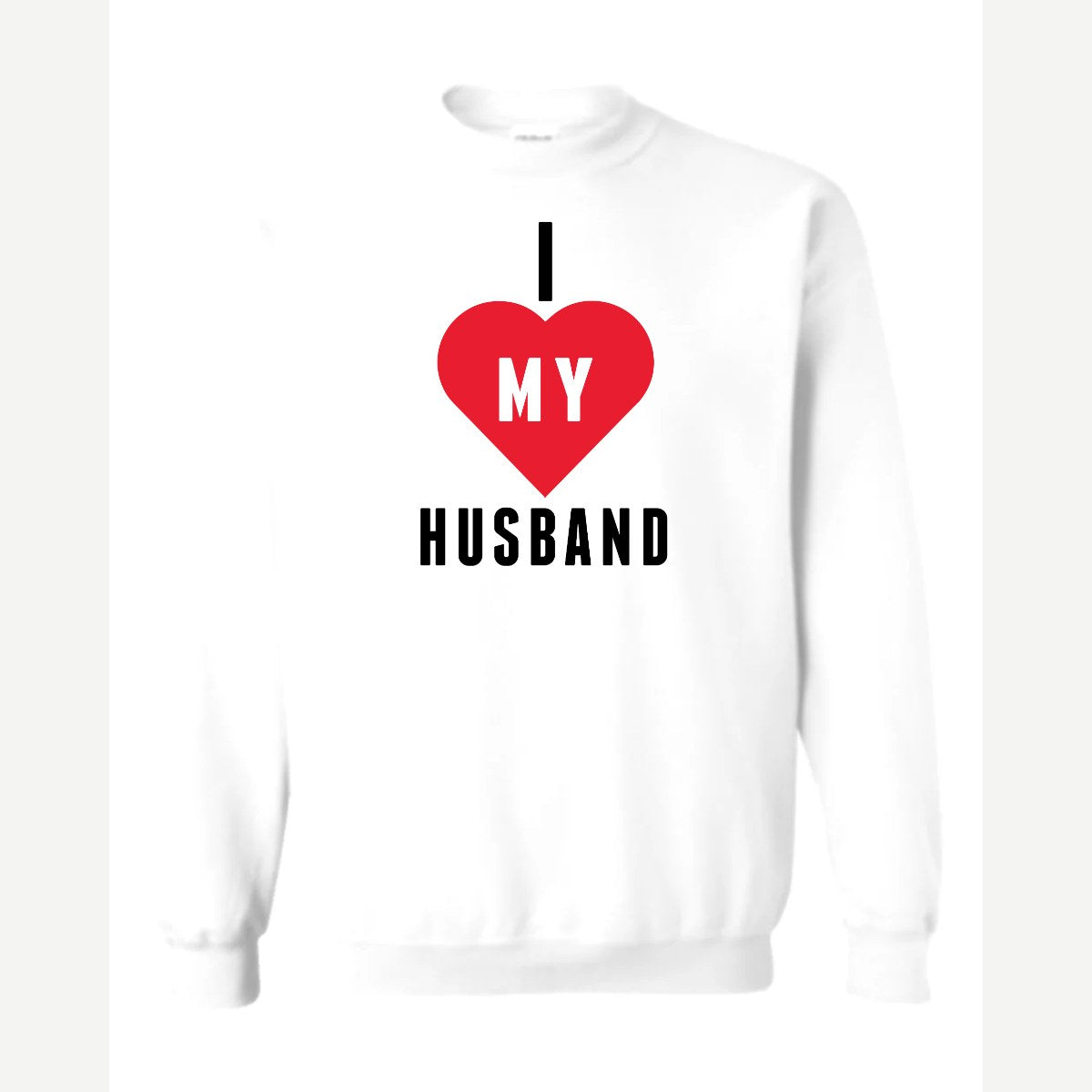 Heart Husband — Crewneck Sweatshirt / White