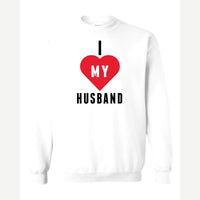 Heart Husband — Crewneck Sweatshirt / White