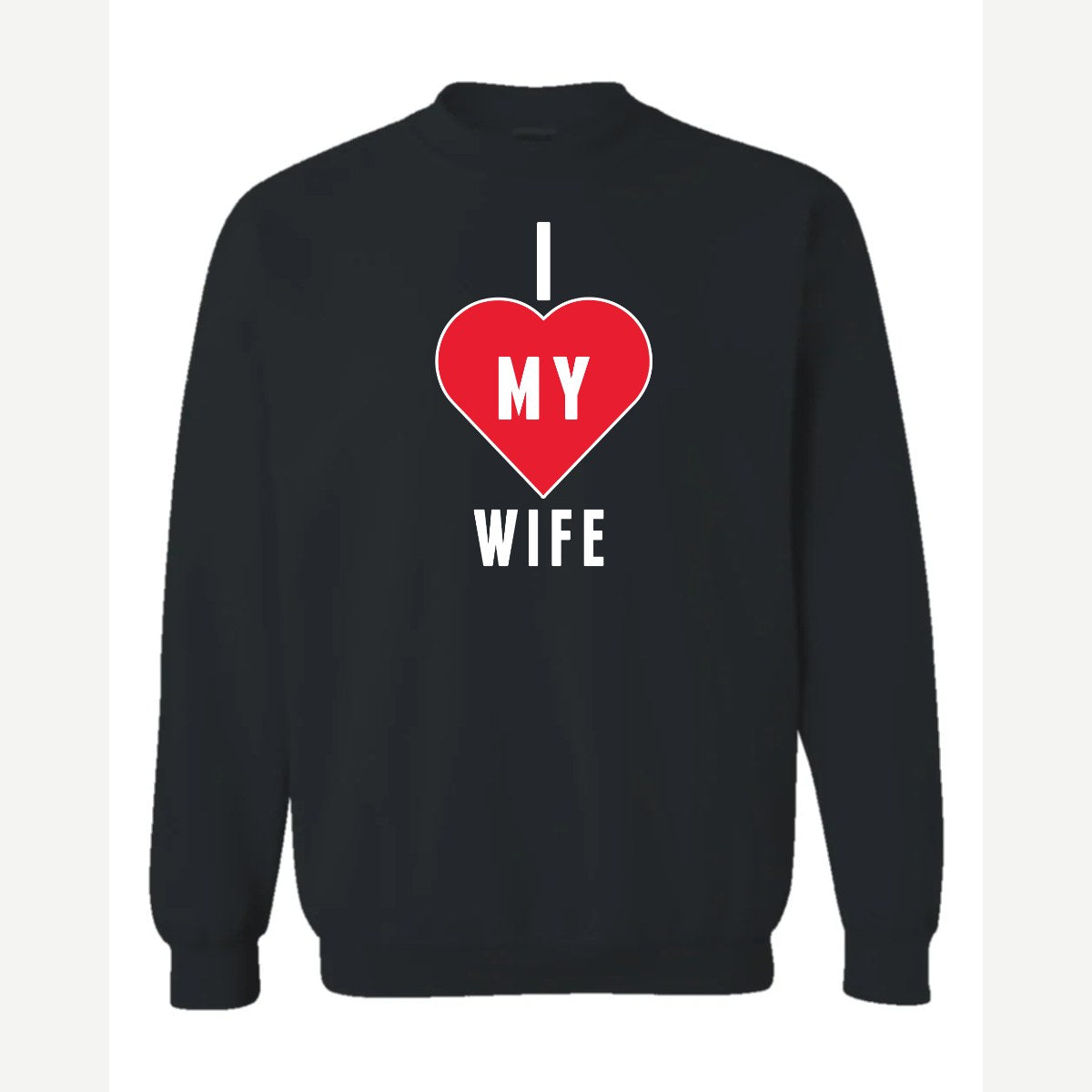 Heart Wife — Crewneck Sweatshirt / Black