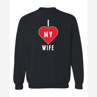 Heart Wife — Crewneck Sweatshirt / Black