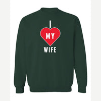Heart Wife — Crewneck Sweatshirt / Forest Green