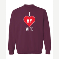 Heart Wife — Crewneck Sweatshirt / Maroon