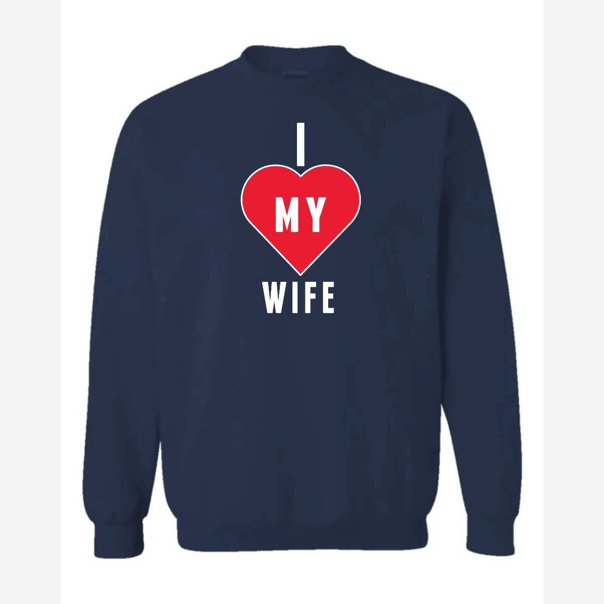 Heart Wife — Crewneck Sweatshirt / Navy