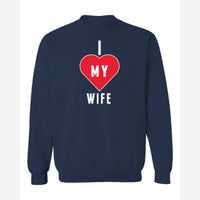 Heart Wife — Crewneck Sweatshirt / Navy