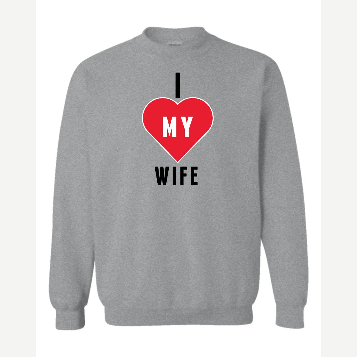Heart Wife — Crewneck Sweatshirt / Sport Grey