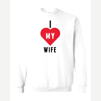 Heart Wife — Crewneck Sweatshirt / White