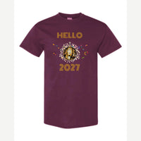 Hello New Year Disco Ball — Classic Tee / Maroon