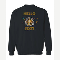 Hello New Year Disco Ball — Crewneck Sweatshirt / Black