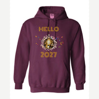 Hello New Year Disco Ball — Hoodie / Maroon