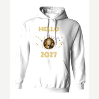 Hello New Year Disco Ball — Hoodie / White