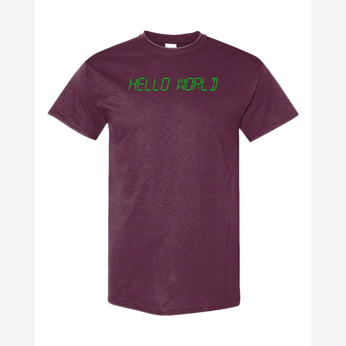 Hello World programmer — Classic Tee / Maroon