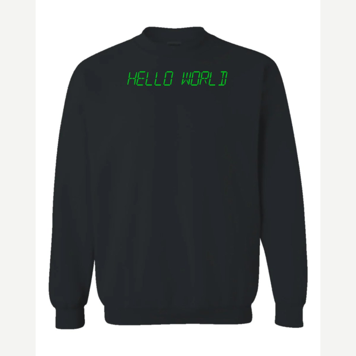 Hello World programmer — Crewneck Sweatshirt / Black
