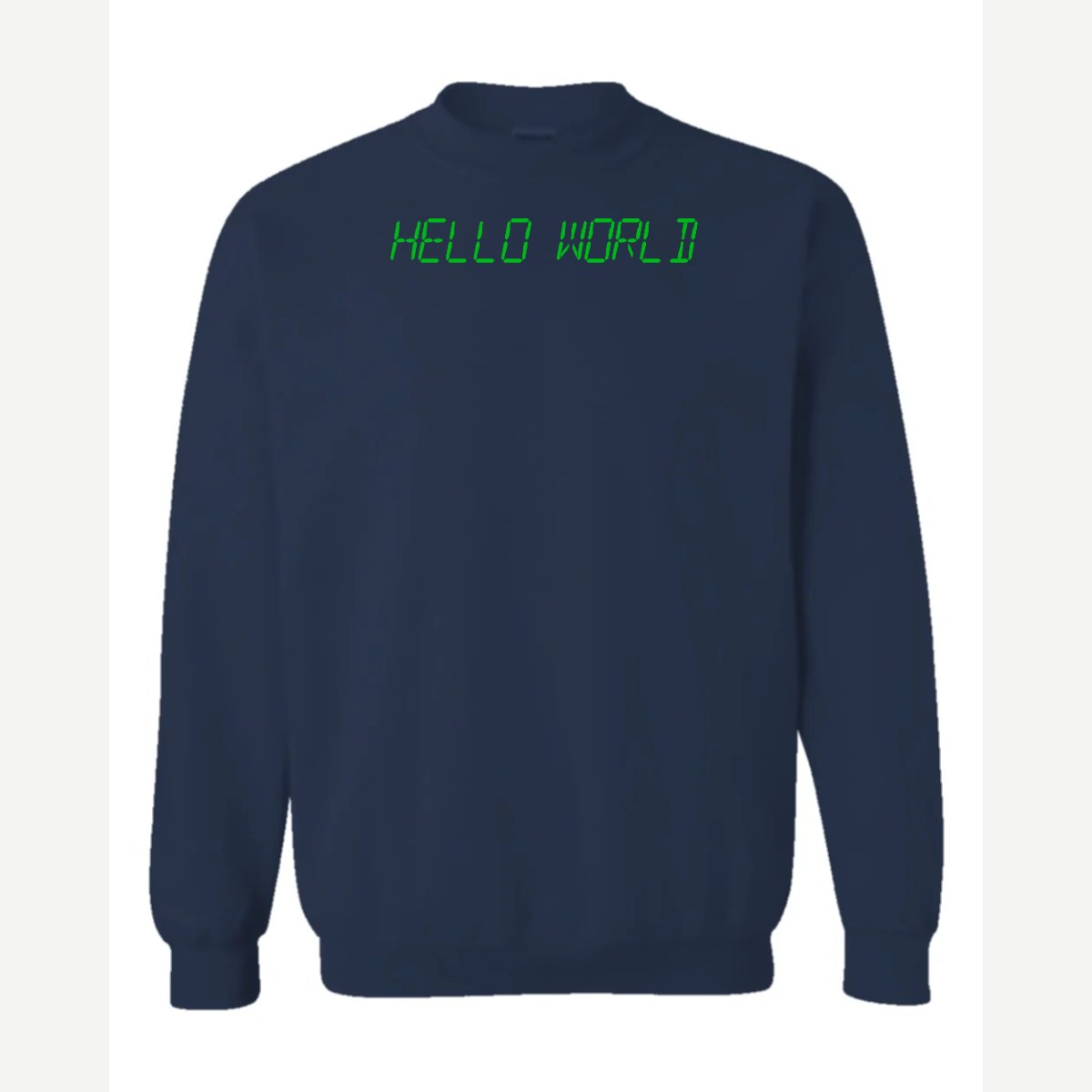 Hello World programmer — Crewneck Sweatshirt / Navy