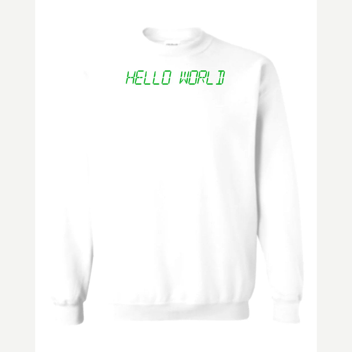 Hello World programmer — Crewneck Sweatshirt / White