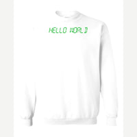 Hello World programmer — Crewneck Sweatshirt / White