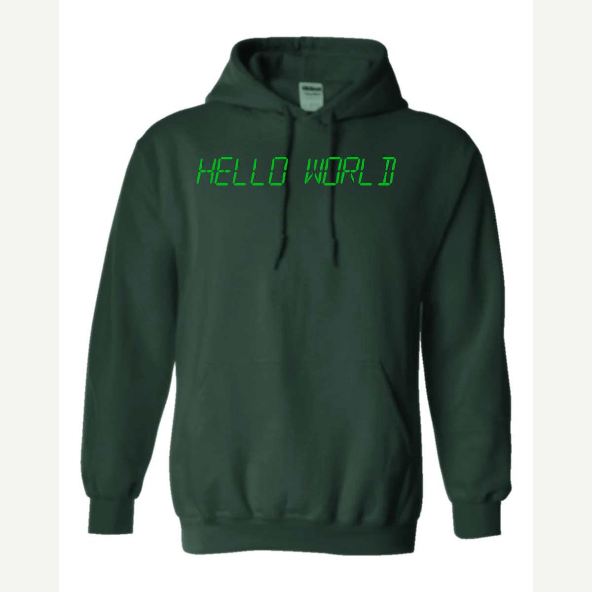 Hello World programmer — Hoodie / Forest Green