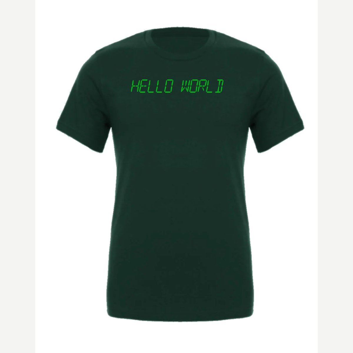 Hello World programmer — Premium Tee / Forest
